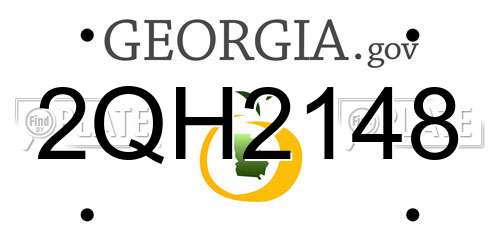 2QH2148 Georgia License Plate