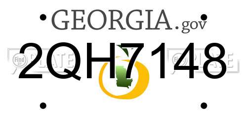 2QH7148 Georgia License Plate