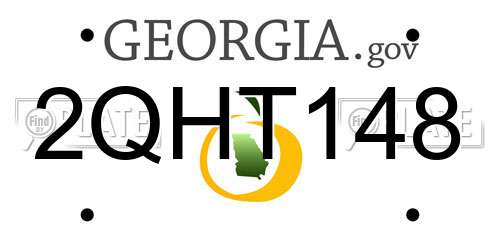 2QHT148 Georgia License Plate
