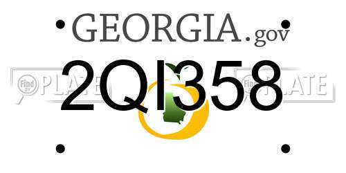 2QI358 Georgia License Plate