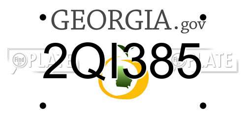2QI385 Georgia License Plate