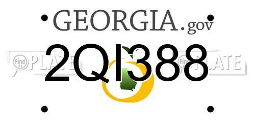 2QI388 Georgia License Plate