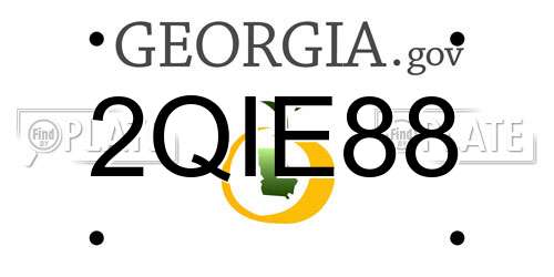 2QIE88 Georgia License Plate