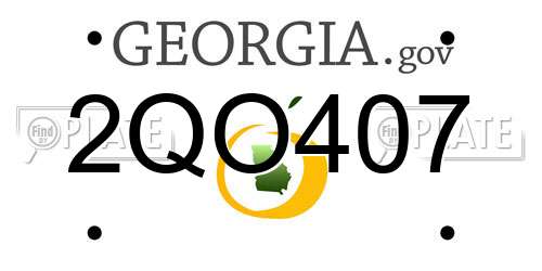 2QO407 Georgia License Plate
