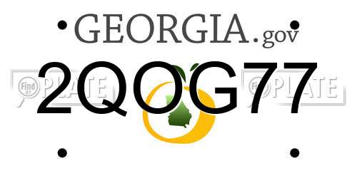 2QOG77 Georgia License Plate
