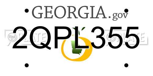 2QPL355 Georgia License Plate