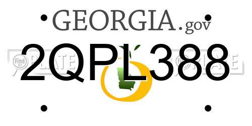 2QPL388 Georgia License Plate