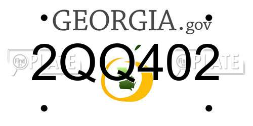 2QQ402 Georgia License Plate