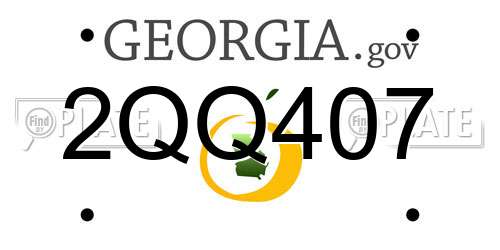 2QQ407 Georgia License Plate