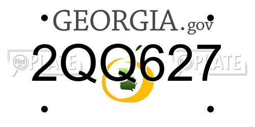 2QQ627 Georgia License Plate