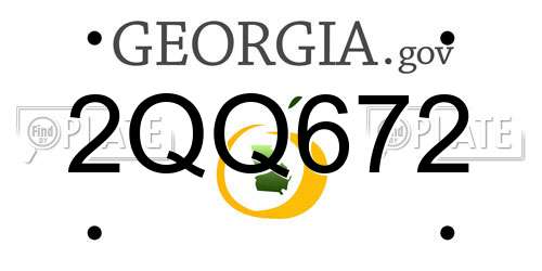 2QQ672 Georgia License Plate