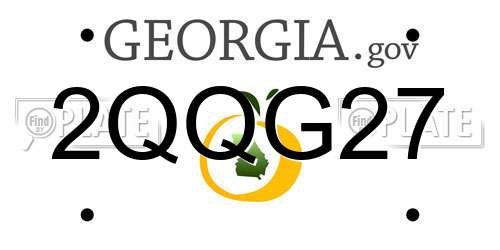 2QQG27 Georgia License Plate
