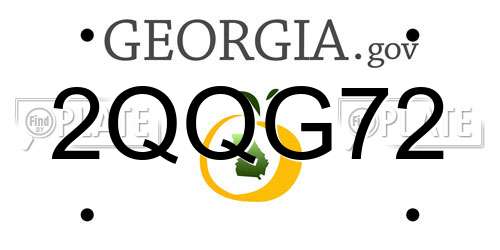 2QQG72 Georgia License Plate