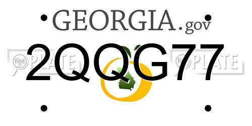 2QQG77 Georgia License Plate