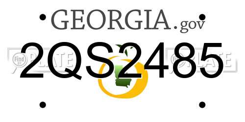 2QS2485 Georgia License Plate
