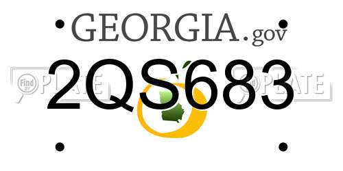 2QS683 Georgia License Plate