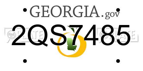 2QS7485 Georgia License Plate