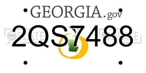 2QS7488 Georgia License Plate