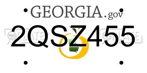 2QSZ455 Georgia License Plate