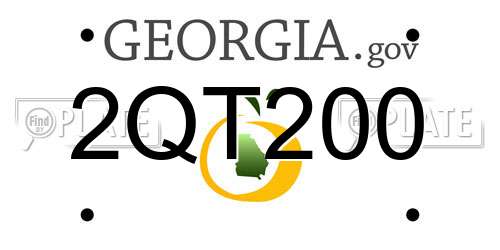 2QT200 Georgia License Plate