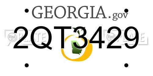 2QT3429 Georgia License Plate