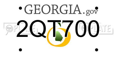 2QT700 Georgia License Plate