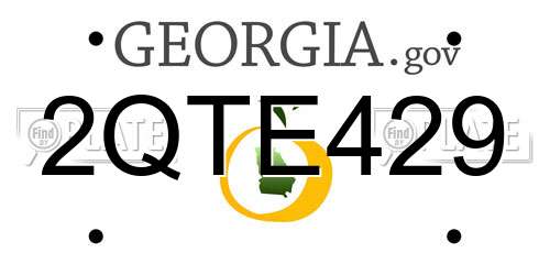 2QTE429 Georgia License Plate