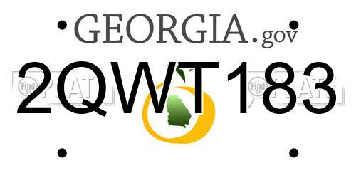 2QWT183 Georgia License Plate