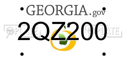 2QZ200 Georgia License Plate