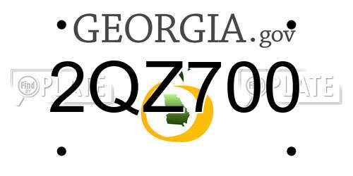 2QZ700 Georgia License Plate