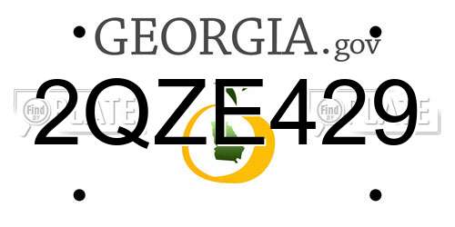 2QZE429 Georgia License Plate