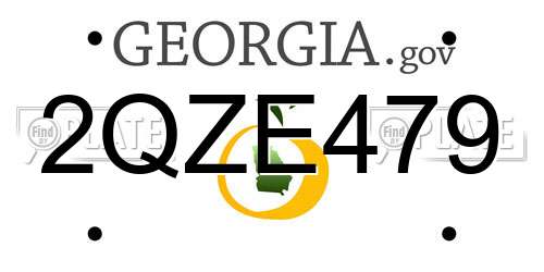 2QZE479 Georgia License Plate