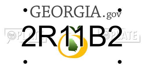 2R11B2 Georgia License Plate