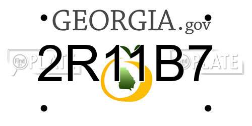 2R11B7 Georgia License Plate