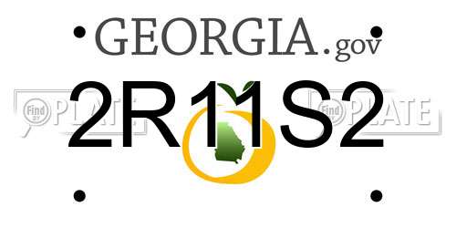 2R11S2 Georgia License Plate