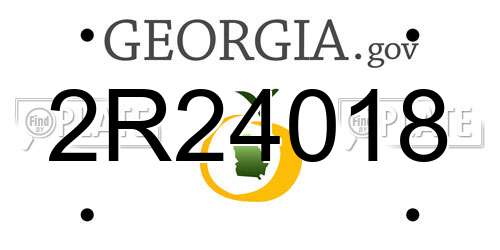 2R24018 Georgia License Plate