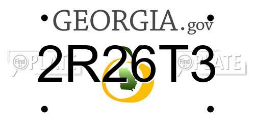 2R26T3 Georgia License Plate