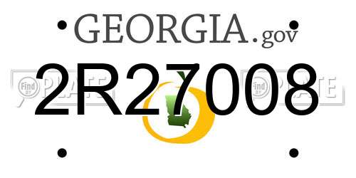 2R27008 Georgia License Plate
