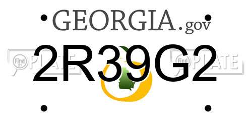 2R39G2 Georgia License Plate