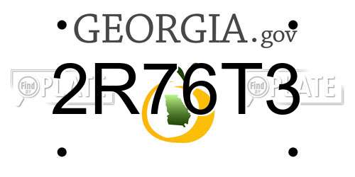 2R76T3 Georgia License Plate
