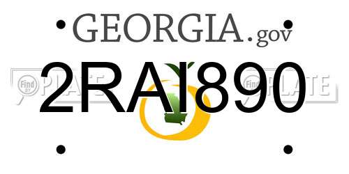 2RAI890 Georgia License Plate