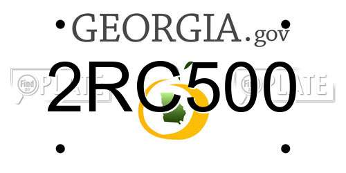 2RC500 Georgia License Plate