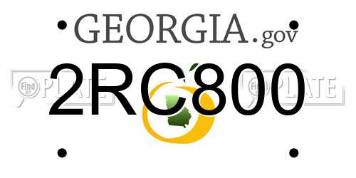 2RC800 Georgia License Plate