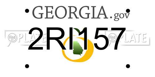 2RI157 Georgia License Plate