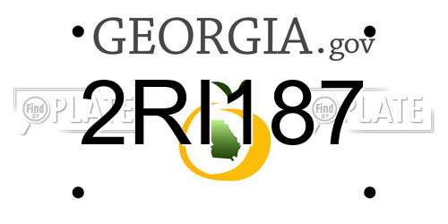 2RI187 Georgia License Plate