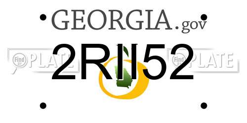 2RII52 Georgia License Plate