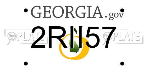 2RII57 Georgia License Plate