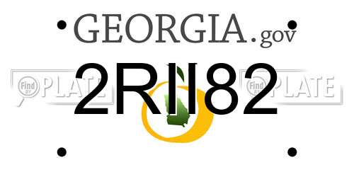 2RII82 Georgia License Plate