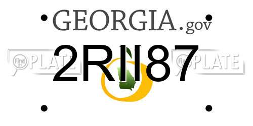 2RII87 Georgia License Plate