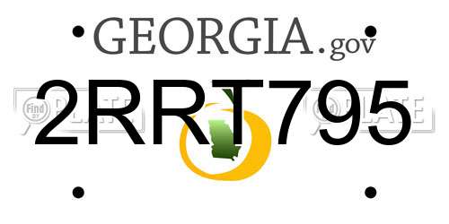 2RRT795 Georgia License Plate